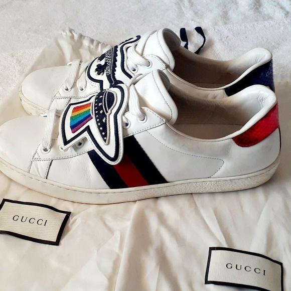 Gucci Ace w/UFO & Dragon Embroidered Patches - Picture 6 of 10